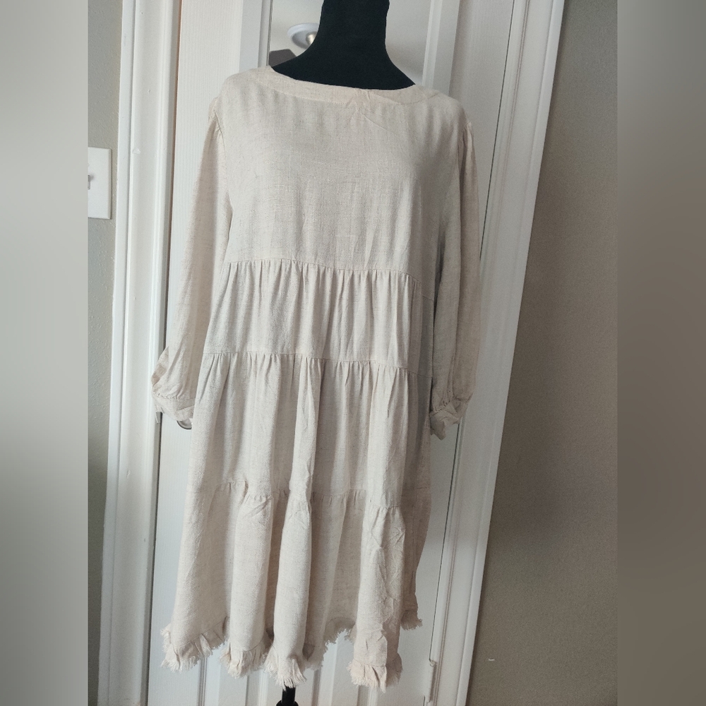 Umgee Beige Button-Up Blouse